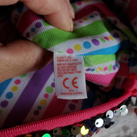 TY Owen Rainbow Owl Sequin Purse - Picture 7 of 9